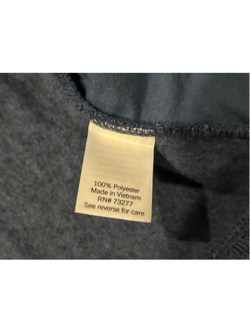Boy's Sonoma Blue & Black Full Zip Fleece Sweater L - Picture 4 of 4